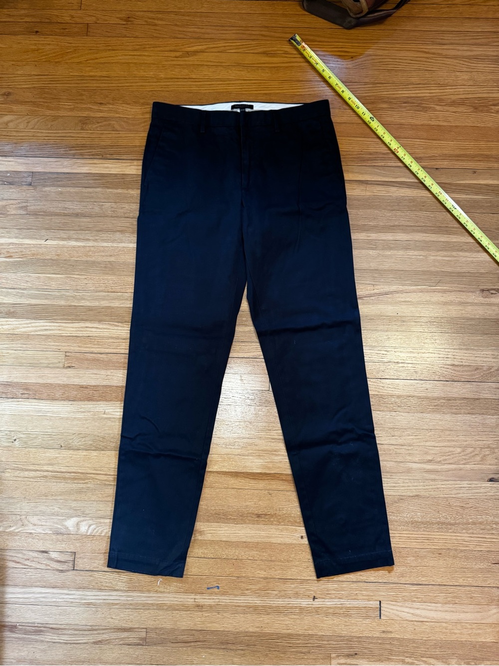 Banana Republic Men's Black Stretch Chino Pants Slim Fit Tapered Leg 34x36